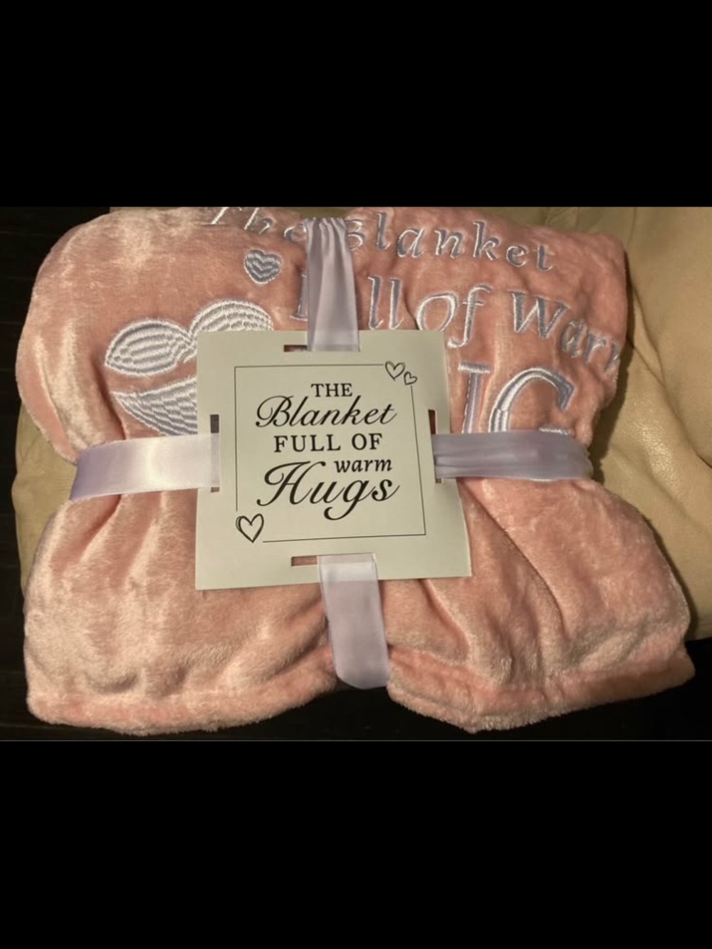 Plush Pink Throw Blanket - "The Blanket Full of Warm Hugs"